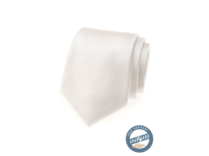 Bílá hedvábná kravata
