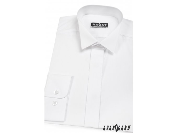 Pánská bílá košile - FRAKOVKA 454-1