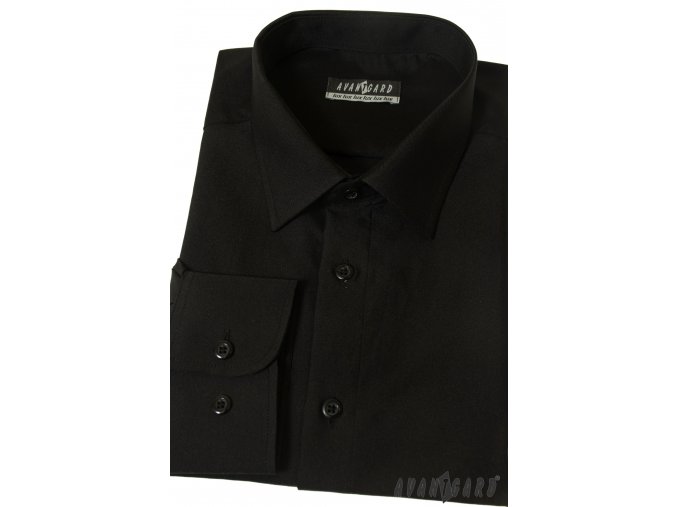 Černá pánská košile, dl. rukáv, 511-23_