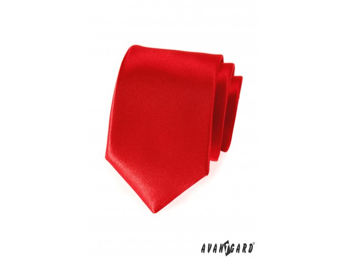 Červená luxusní kravata bez vzoru