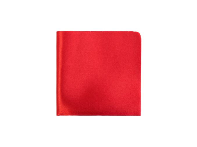 Červený kapesníček do saka bez vzoru