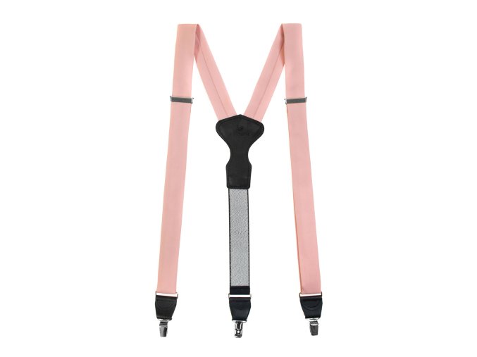 Pudrové látkové jednobarevné šle v krabičce