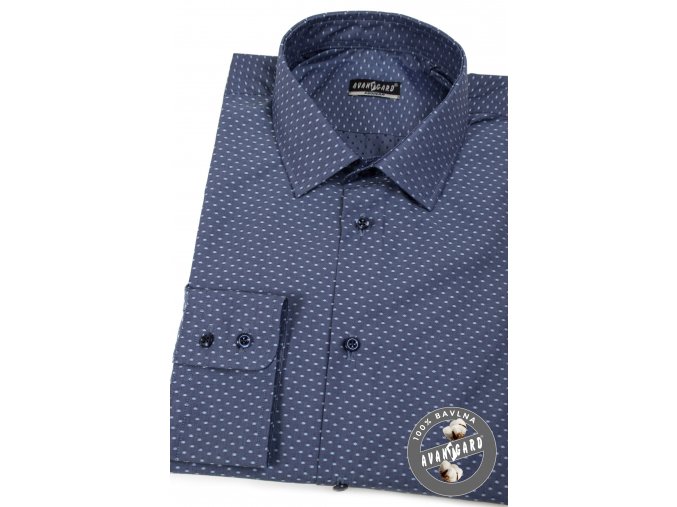 Modrá pánská košile, REGULAR, dl.rukáv, 209-48