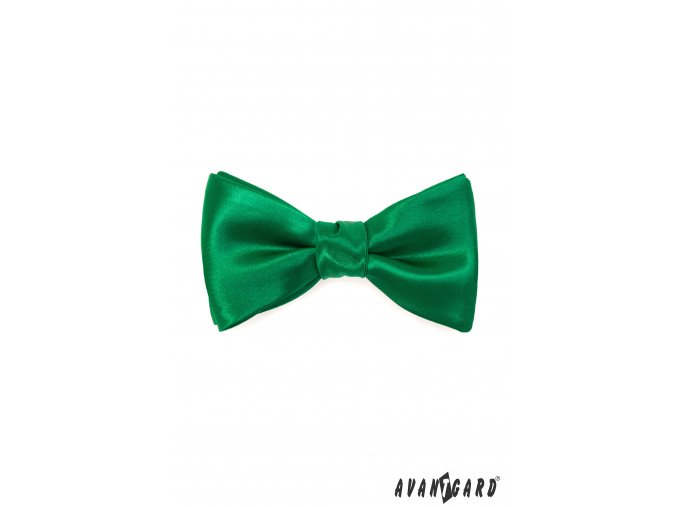 Smaragdově zelený pánský vázací motýlek + kapesníček do saka