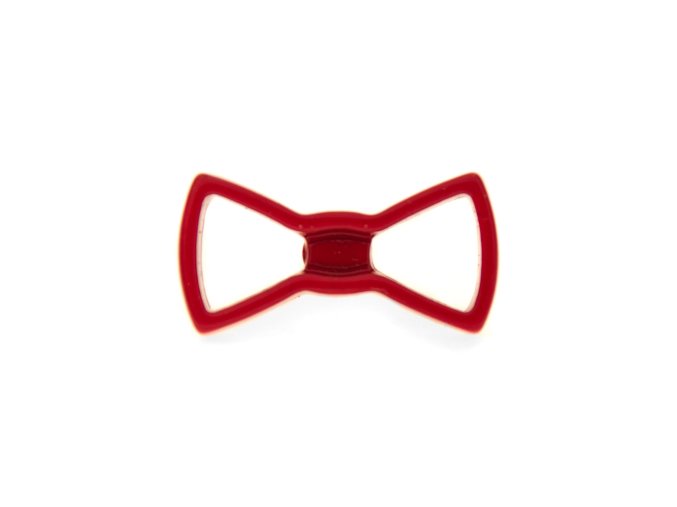 Červený špendlík do klopy - Motýlek