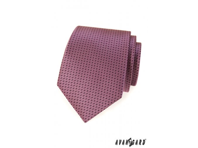 Tmavě starorůžová kravata s jemným vzorem