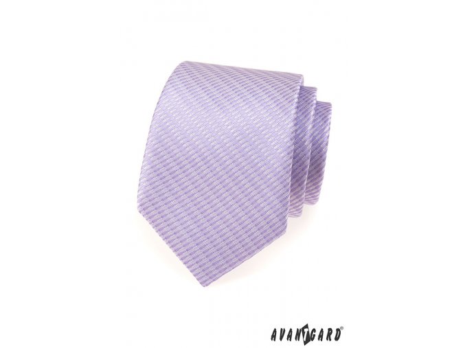 Luxusní velmi světle lila vzorovaná kravata