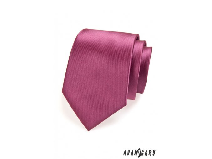 Starorůžová jednobarevná jemně lesklá kravata