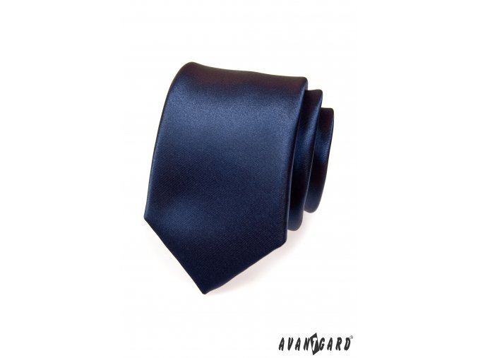 Navy modrá jemně lesklá luxusní kravata