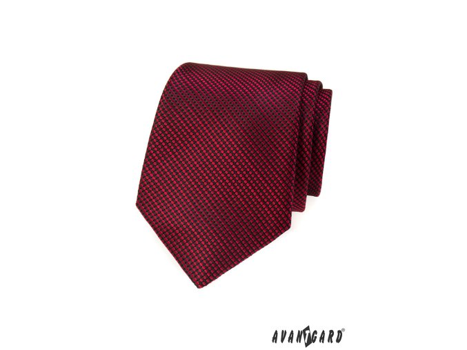 Sytě červená vzorovaná kravata