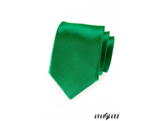 Smaragdová jemně lesklá kravata_