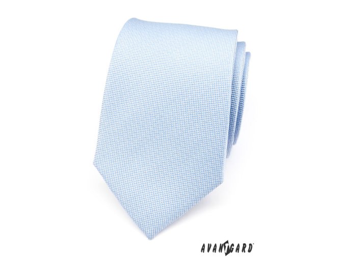 Velmi světle modrá luxusní kravata s jemným vzorem