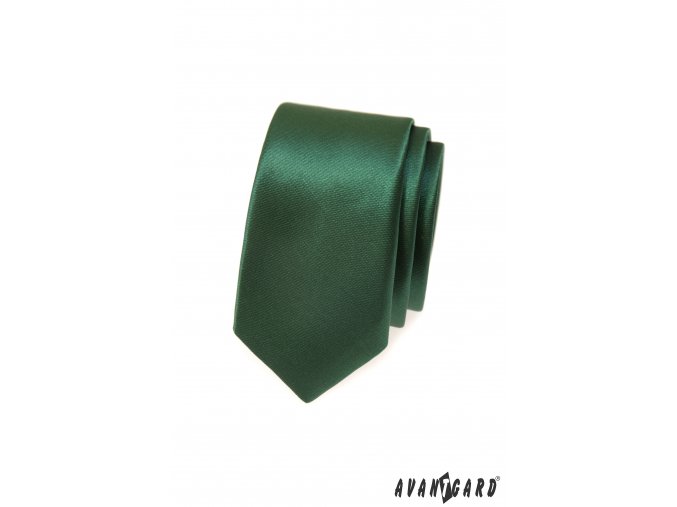 Tmavě zelená slim kravata
