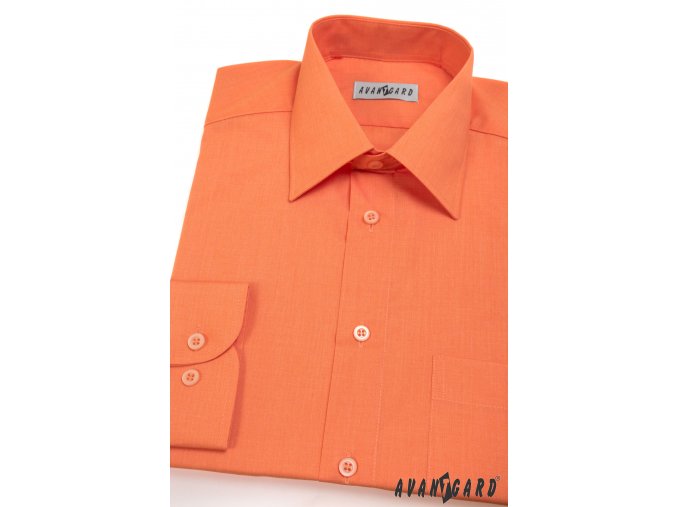 Pánská oranžová košile KLASIK s dl.ruk. 451-10