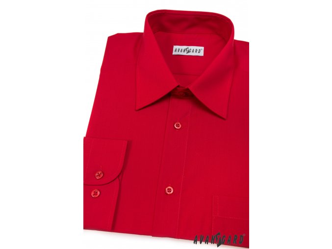 Pánská červená košile KLASIK s dl.ruk. 451-12