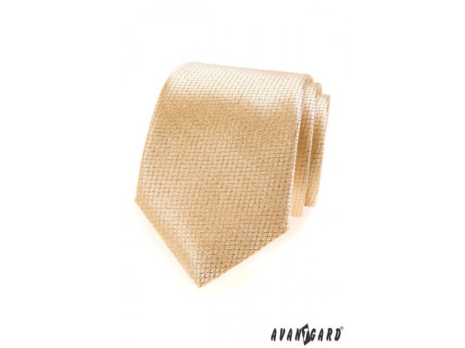 Ivory kravata s jemnou mřížkou