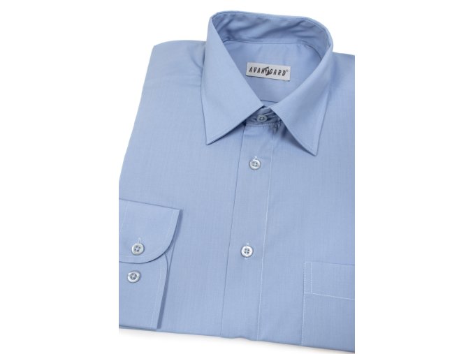 Pánská košile KLASIK 451-16 Středně modrá (Velikost 42/194)