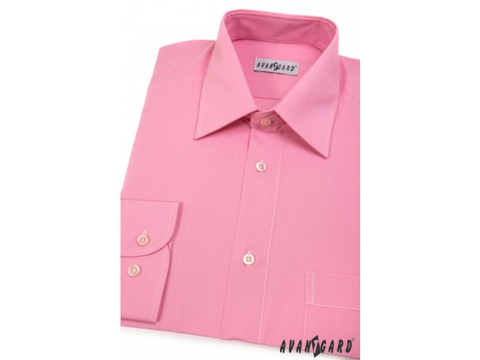Pánská růžová košile KLASIK s dl.ruk. 451-26