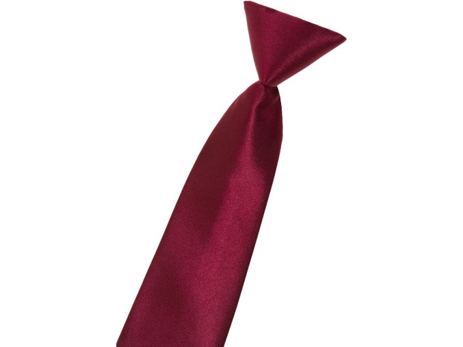 Bordó chlapecká jednobarevná jemně lesklá kravata