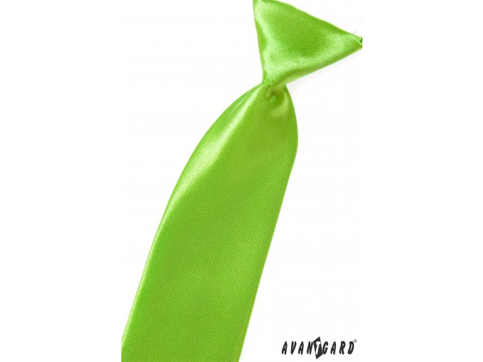 Zářivě zelená chlapecká jemně lesklá kravata