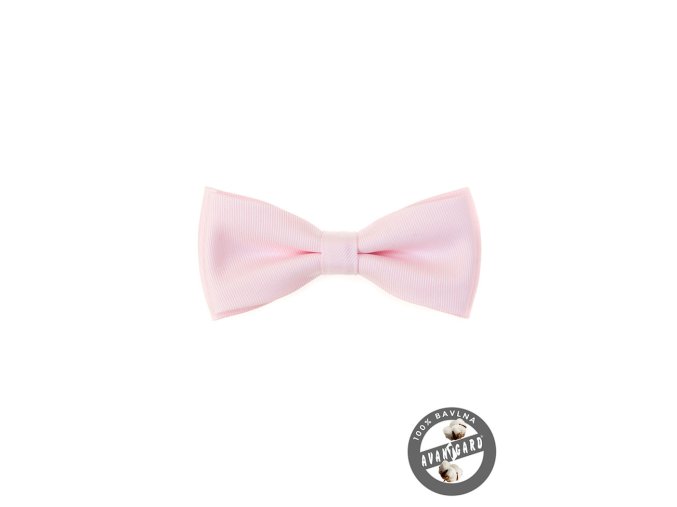 Světle růžový bavlněný pánský motýlek