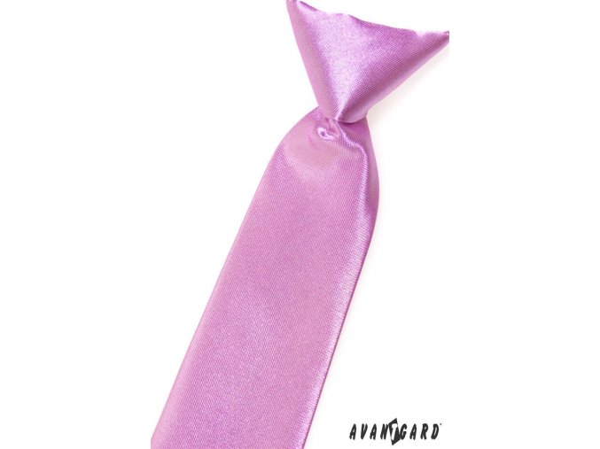 Velmi světle fialová chlapecká lesklá kravata