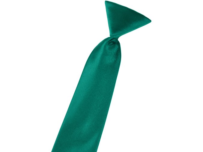 Zářivě zelená chlapecká jednobarevná kravata _