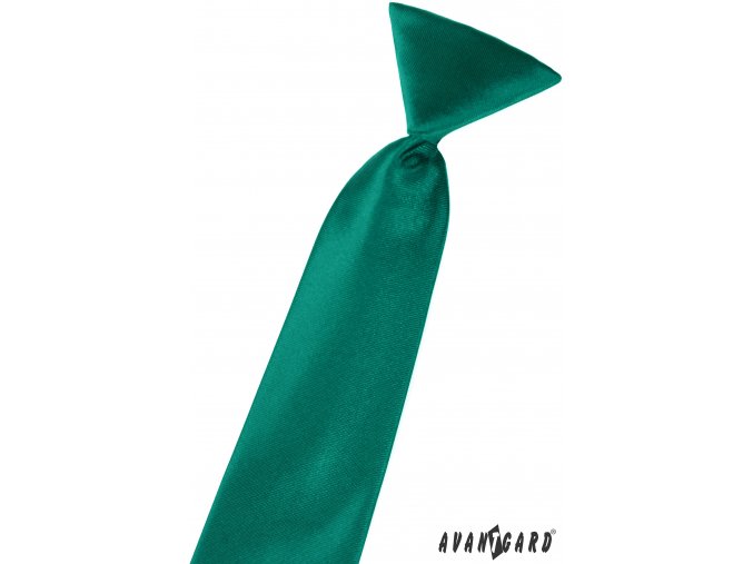 Zářivě zelená chlapecká jednobarevná kravata _