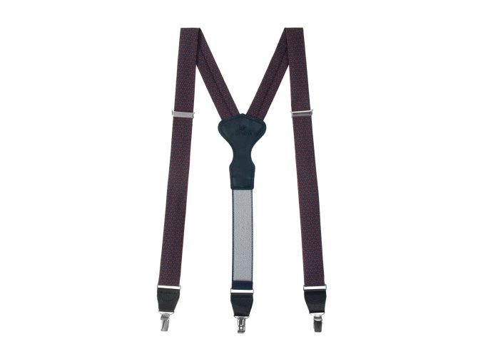 Tmavě modré šle se vzorkem s tmavě modrým středem