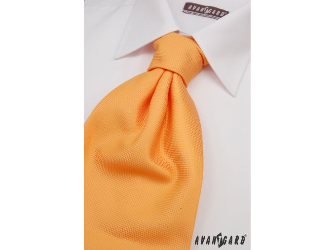 Oranžová regata s jemným rýhováním + kapesníček _
