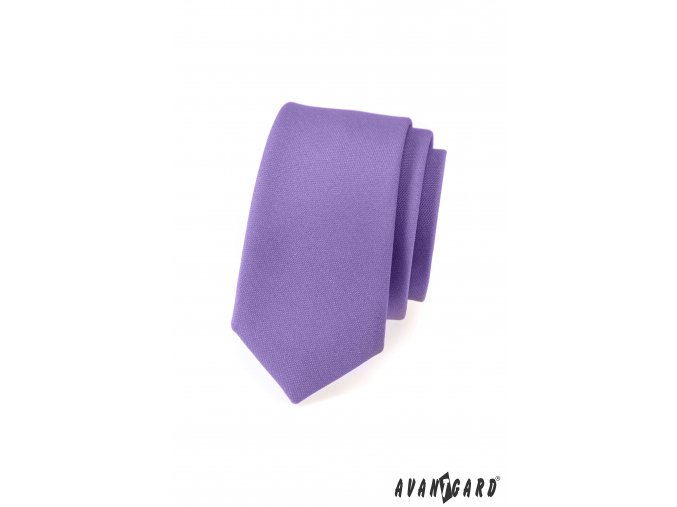 Lila luxusní slim kravata
