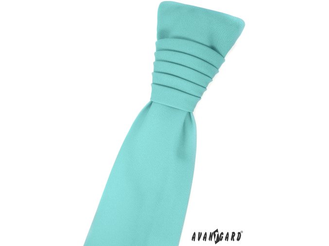 Mátová matná pánská regata + kapesníček do saka