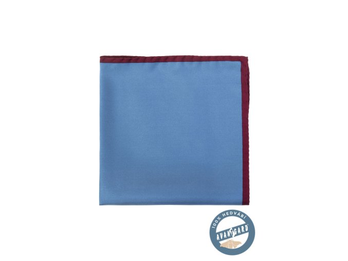 Světle modrý kapesníček s tmavým okrajem