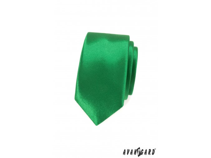 Zelená slim luxusní kravata