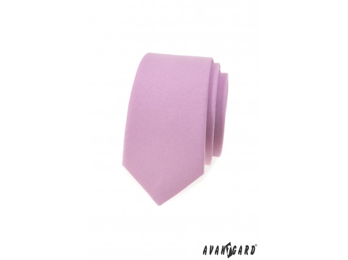 Lila matná luxusní slim kravata