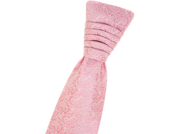 Pudrová pánská regata se vzorem + kapesníček do saka