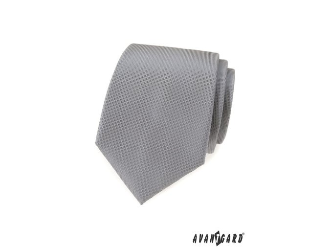 Šedá luxusní pánská kravata