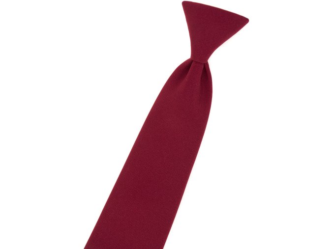 Bordó matná dětská kravata na gumičku (44 cm)