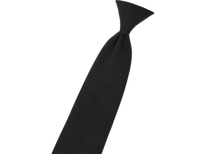Černá matná dětská kravata na gumičku (44 cm)