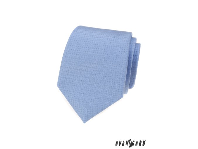 Světle modrá luxusní pánská kravata s nenápadnými tečkami