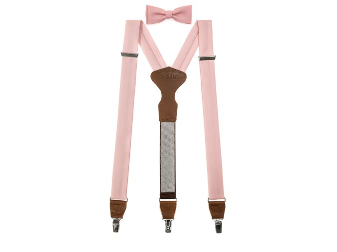 Světle pudrová pánská sada – tmavě hnědý střed