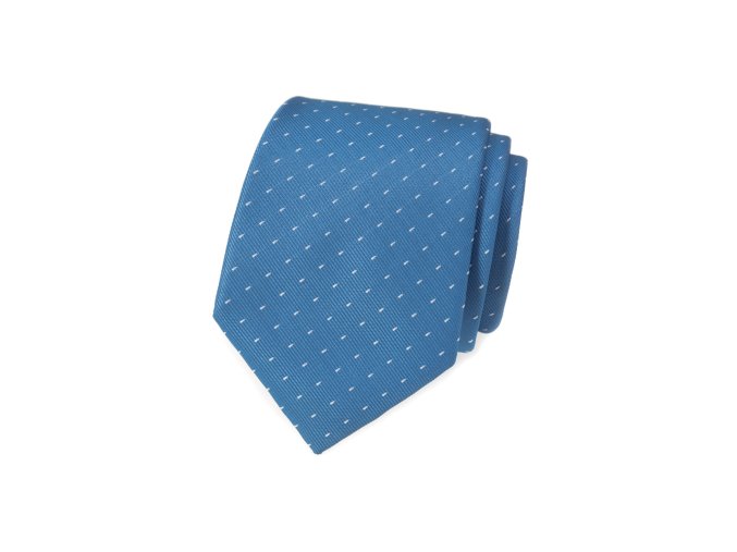 Světle modrá luxusní pánská kravata s jemným vzorkem