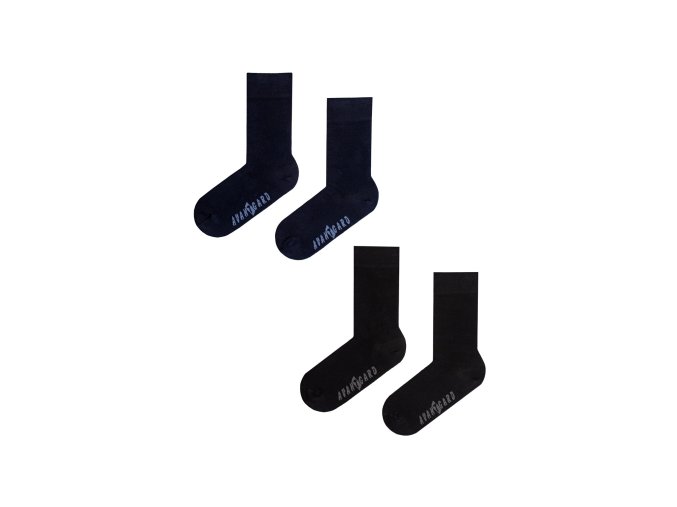 Set Ponožky 2 páry 778-05013 Modrá a Černá (Velikost 39/42)