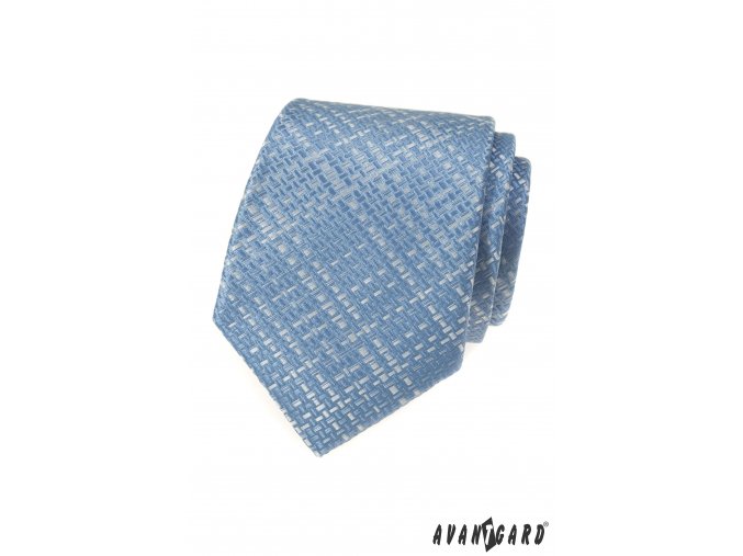 Velmi světle modrá luxusní pánská kravata se vzorkem