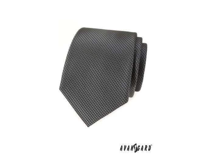 Šedá luxusní pánská kravata s drobným vzorkem