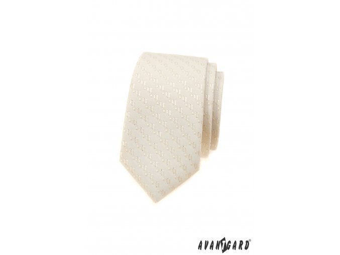 Ivory luxusní pánská slim kravata se vzorem