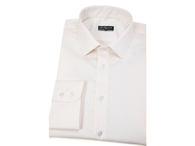 Pánská košile KLASIK 509-225 Smetanová/ivory (Velikost 48/182)