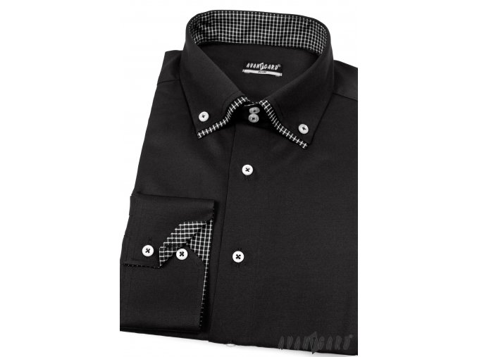 Černá pánská slim fit košile 120-2301