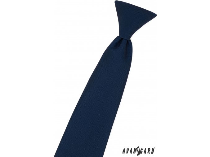 Velmi tmavě modrá matná dětská kravata na gumičku