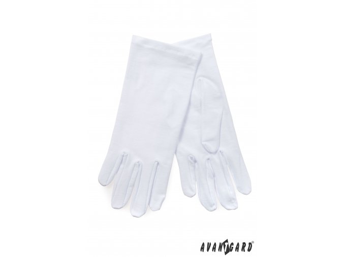 Bílé bavlněné rukavice do tanečních (L)